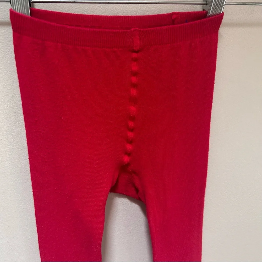 Hanna Andersson ~Girl’s Red Polka Dot Denmark Cotton Blend Footed Tights 150/160